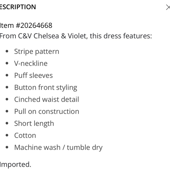 C&V Chelsea & Violet Button Front dress - Picture 6 of 6